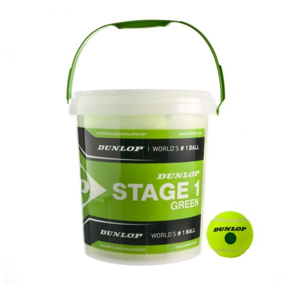 605052 Тенісні м'ячі Dunlop Stage 1 Green (Відро 60 м'ячів) фото від «TennisPortal» Київ Україна