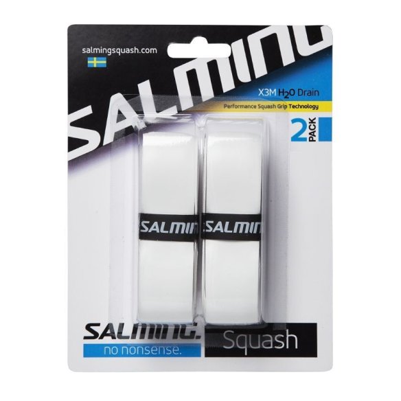 1295300-0707 Намотки Salming Squash H20 Drain Grip x 2 White фото від «TennisPortal» Київ Україна