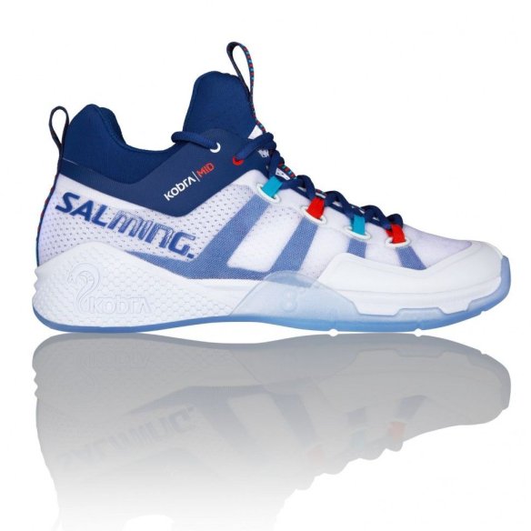 1238077-0703 Кросівки SALMING KOBRA MID 2 White/Limoges blue фото від «TennisPortal» Київ Україна