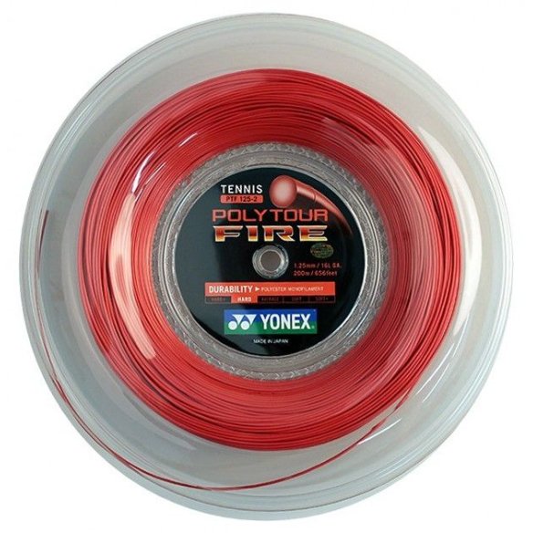 PTF-200 Струна для тенісу Yonex Poly Tour Fire Red (200m) фото від «TennisPortal» Київ Україна