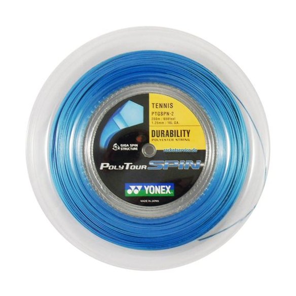 PTGSP-200 Струна для тенісу Yonex Poly Tour Spin Cobalt Blue (200m) фото від «TennisPortal» Київ Україна
