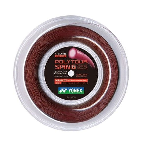 PTGSPG-200 Струна для тенісу Yonex Poly Tour Spin G Dark Red (200m) фото від «TennisPortal» Київ Україна