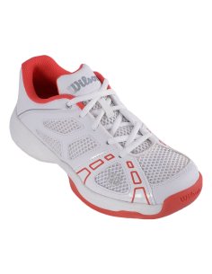 WRS317940E Кросівки Wilson jr. RUSH PRO Jr 2 WHITE/WHITE/CHER фото від «TennisPortal» Київ Україна