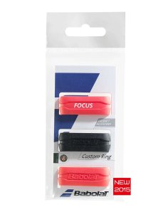 710025/189 Гумка д/ручки (3) CUSTOM RING X3 без розміру BLACK/FLUO RED 2017 (уп.) фото від «TennisPortal» Київ Україна