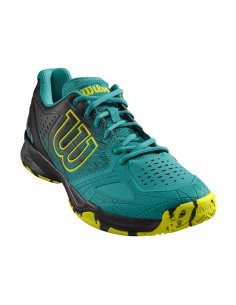 WRS323880E115 Кросівки Wilson чоловік. KAOS COMP TQ/BK/SYEL SS18 синій/чорний 11.5 фото від «TennisPortal» Київ Україна