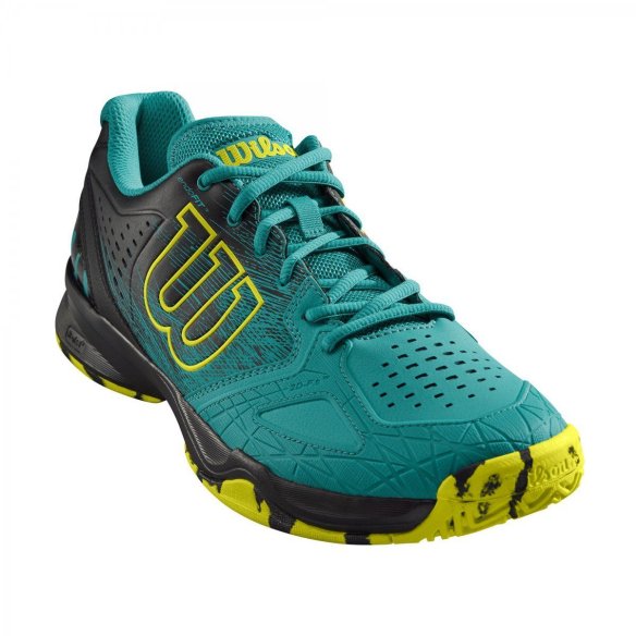 WRS323880E115 Кросівки Wilson чоловік. KAOS COMP TQ/BK/SYEL SS18 синій/чорний 11.5 фото від «TennisPortal» Київ Україна