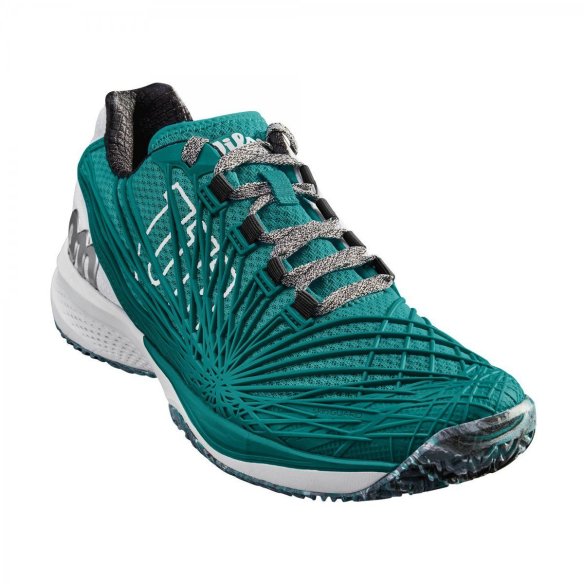 WRS323530E070 Кросівки Wilson чоловік. KAOS 2.0 GR/WH/BK SS18 бірюзовий/білий 7.0 фото від «TennisPortal» Київ Україна