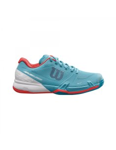 WRS324240E045 Кросівки Wilson жен. RUSH PRO 2.5 CC BL/WH/CORAL SS18 блакитний/білий/кораловий 4.5 фото від «TennisPortal» Київ У